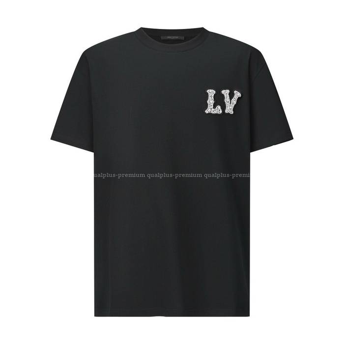 루이비통 코튼 피케 엠브로이더드 LV 패치 반팔티셔츠